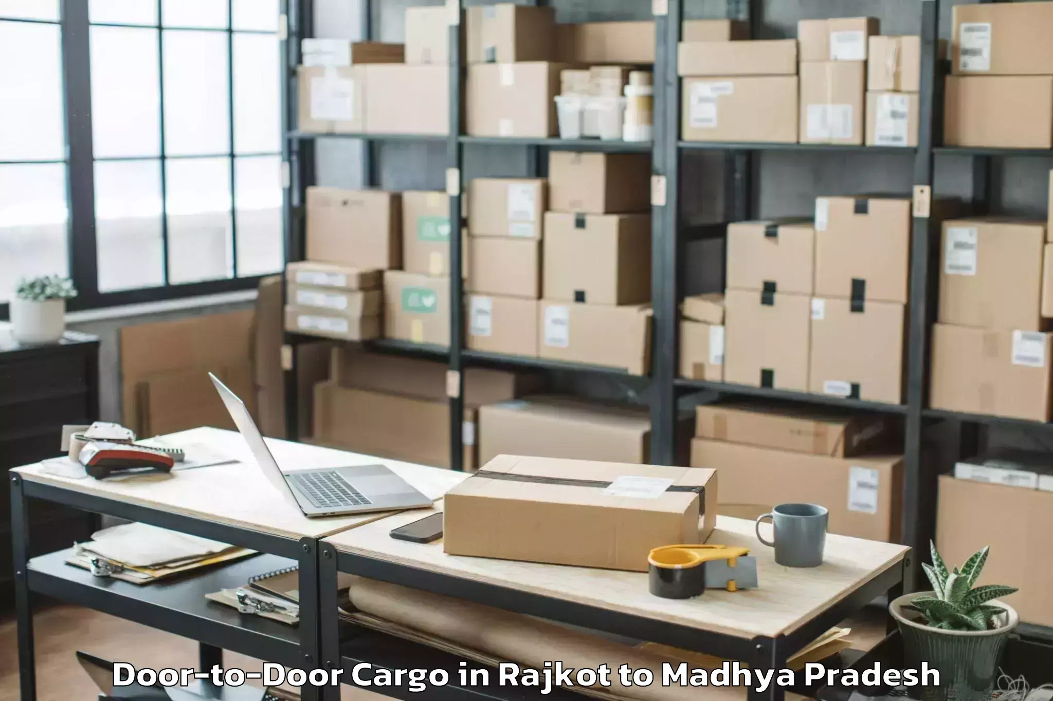 Efficient Rajkot to Katni Door To Door Cargo